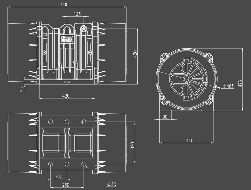 HM-4800 dimension drawing