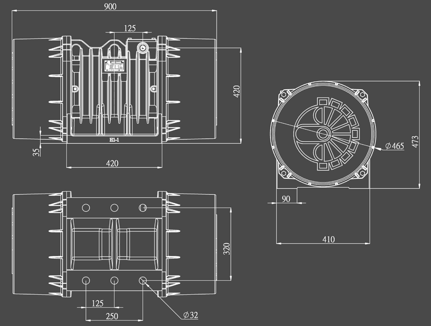 HM-8800 dimension drawing